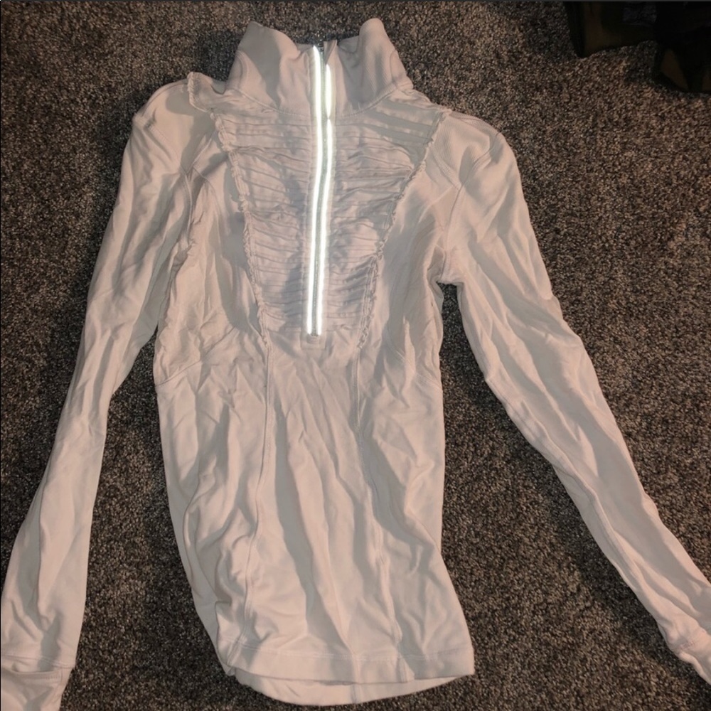 Lululemon white running quarterzip